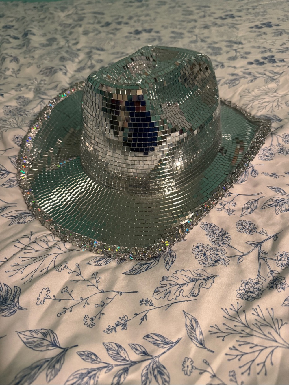 Disco Ball Cowboy Hat - Silver Mirror